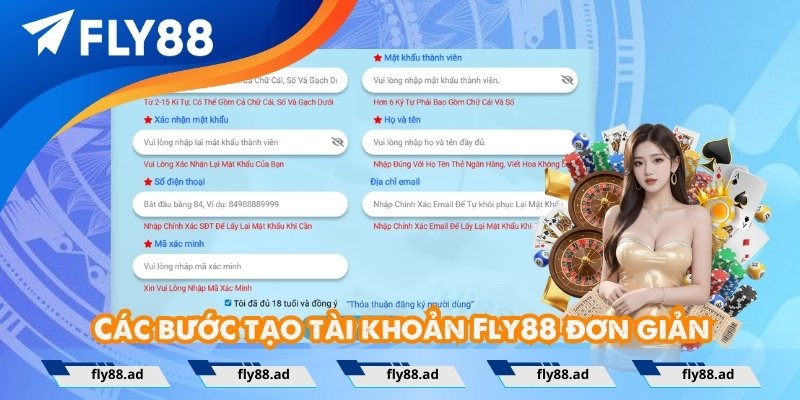 Hướng dẫn tạo tài khoản Fly88 đơn giản